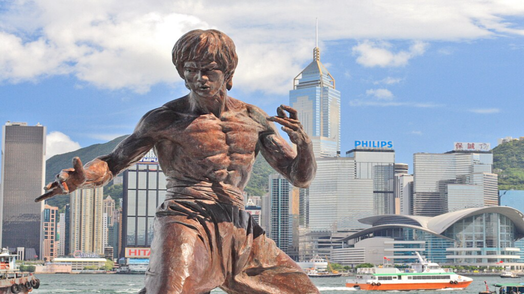 Bruce Lee statue in Hong Kong