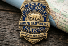 An AI generated image of a California police badge